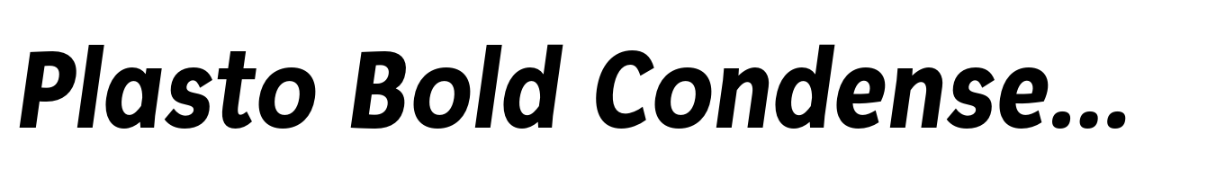 Plasto Bold Condensed Italic